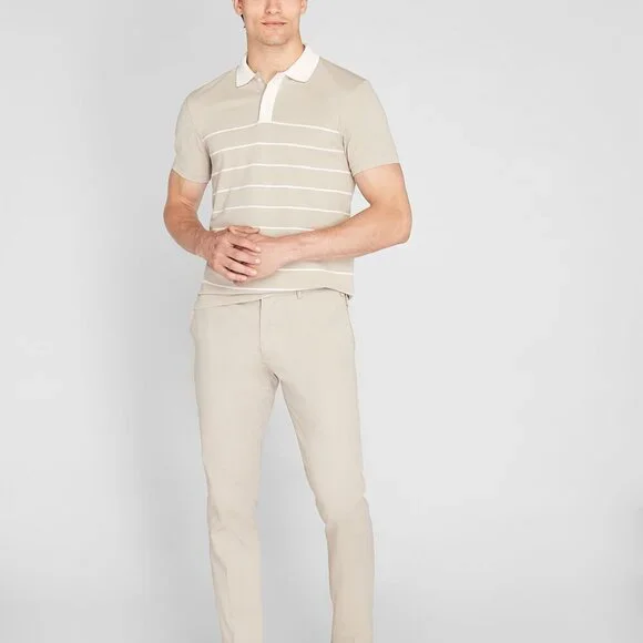 Colorblock Polo - New With Tags - NEVER WORN - Tan Multi